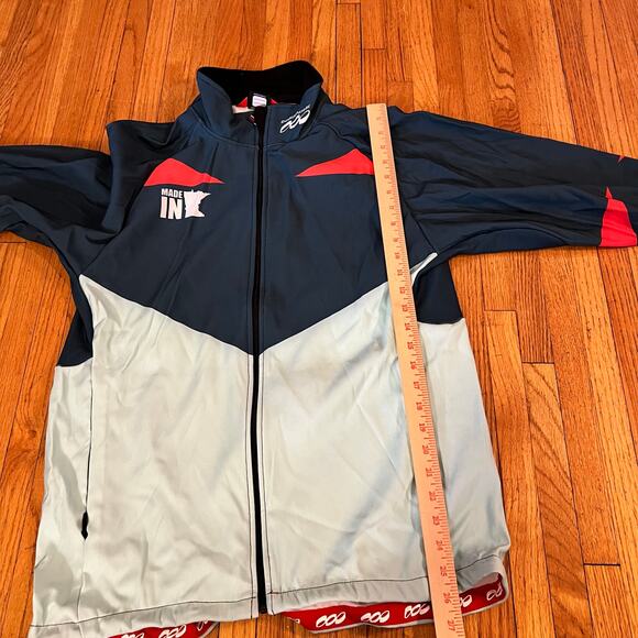 Podium Wear Jacket Adult XL Zip Performance Green Gray Running Coat - Picture 5 of 7